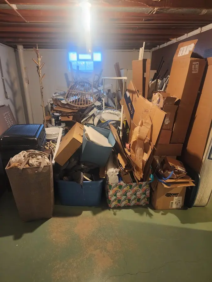 Roll-off dumpster container at job site for Construction Dumpster Rental in East Point